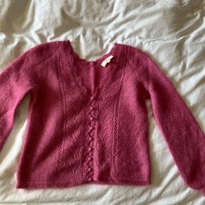 Sezane Angelo Cardigan in Peony